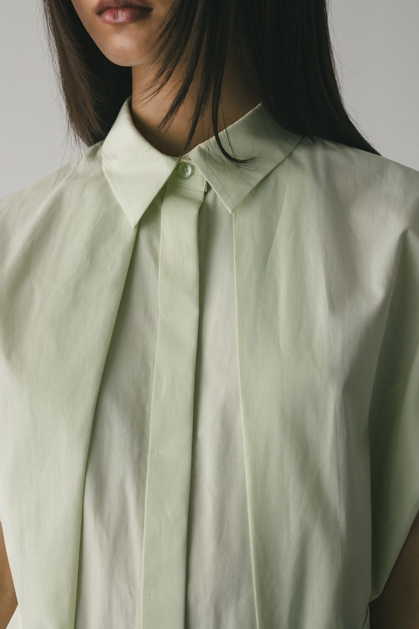 フロントタックボクシーシャツ L/GRN FREE