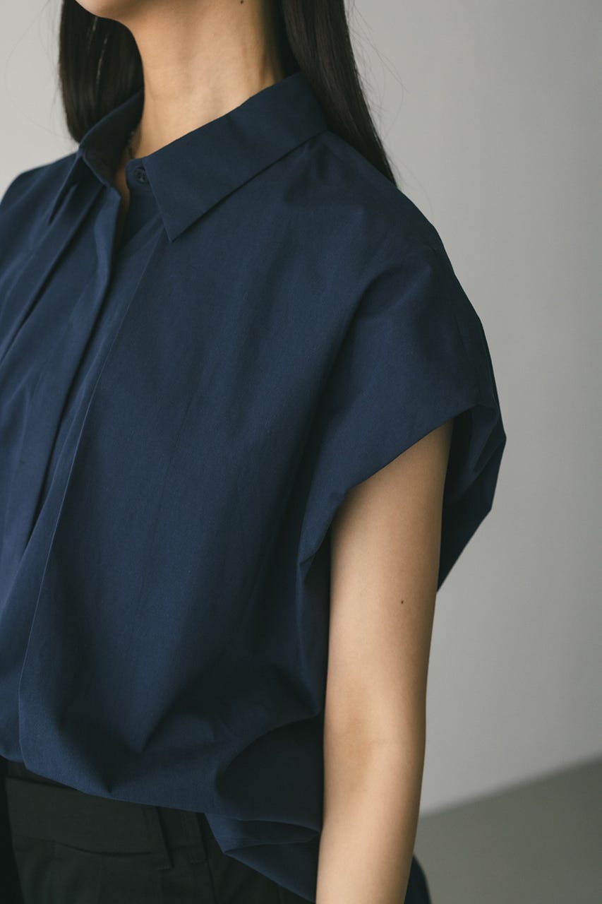 フロントタックボクシーシャツ NVY FREE