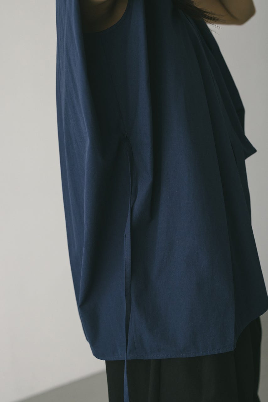 フロントタックボクシーシャツ NVY FREE