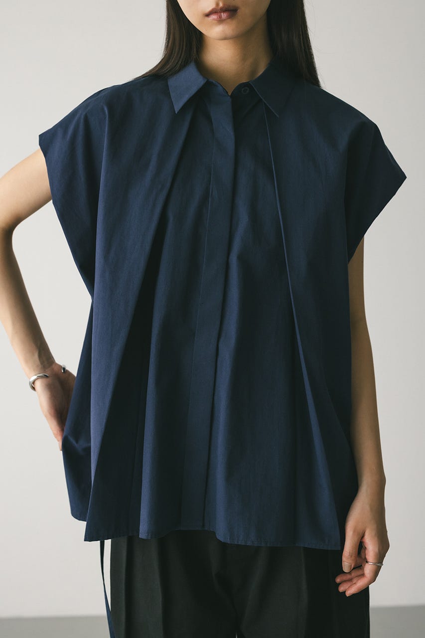 フロントタックボクシーシャツ NVY FREE