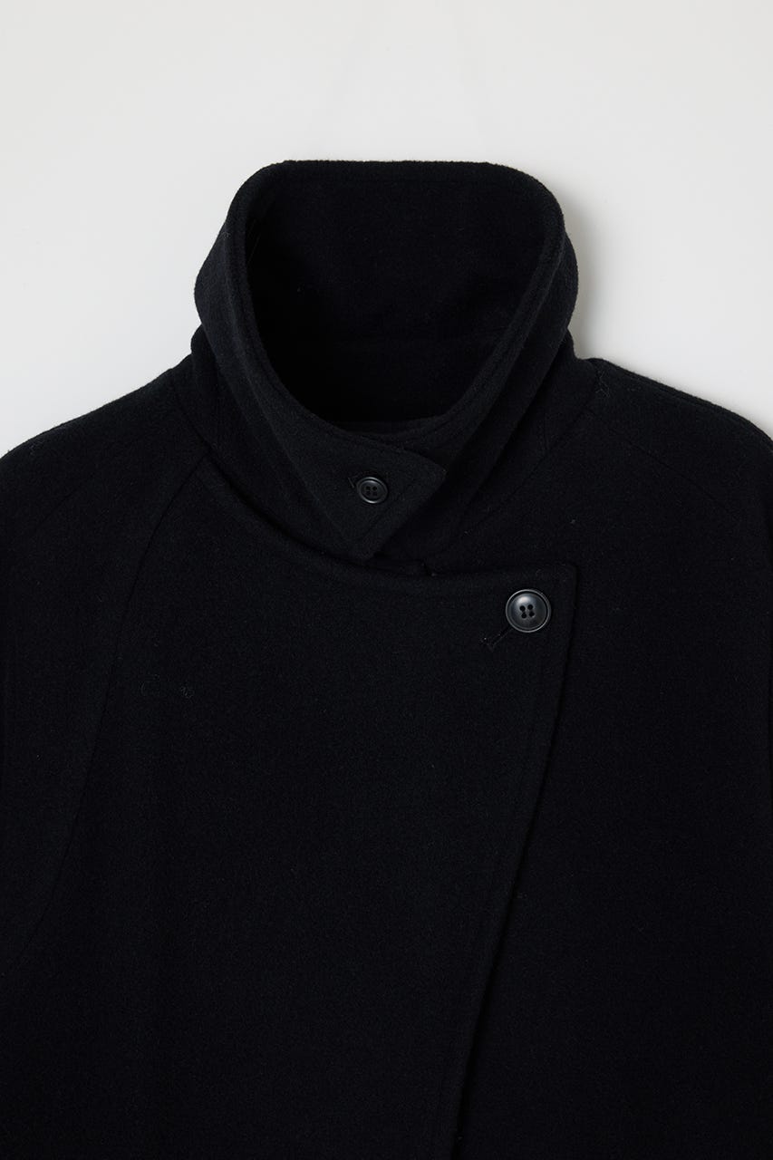 2WAYウールロングコート BLK S
