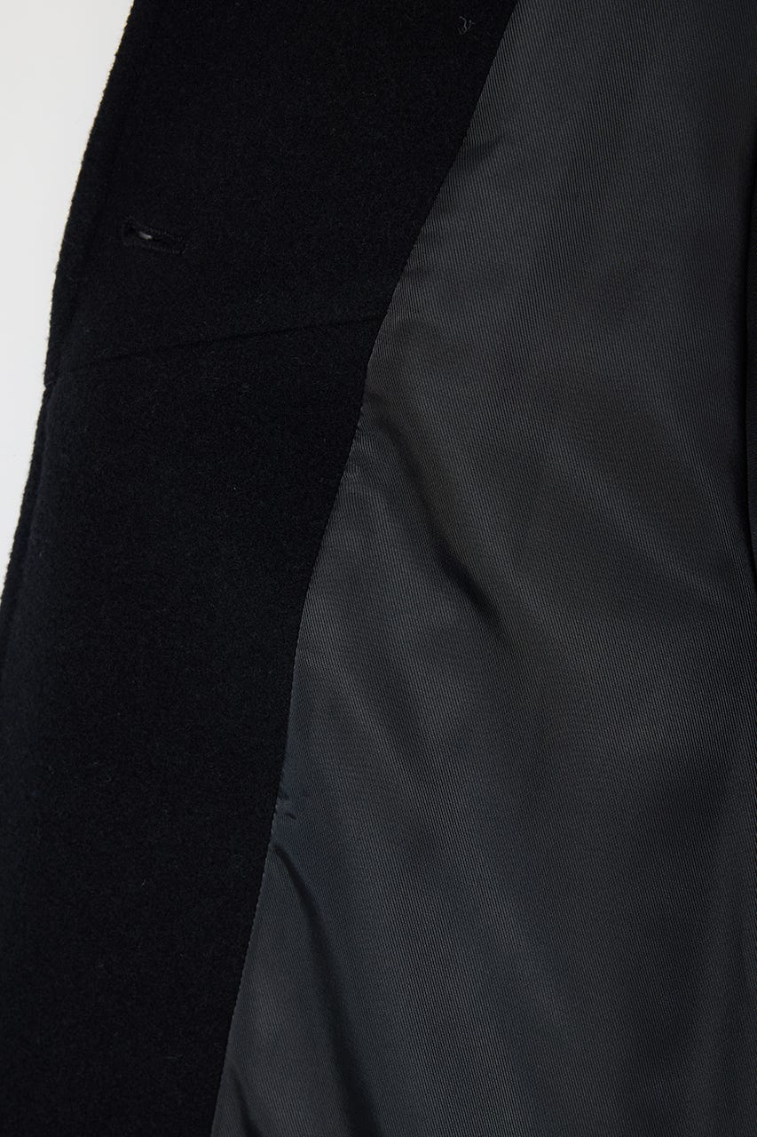 2WAYウールロングコート BLK S
