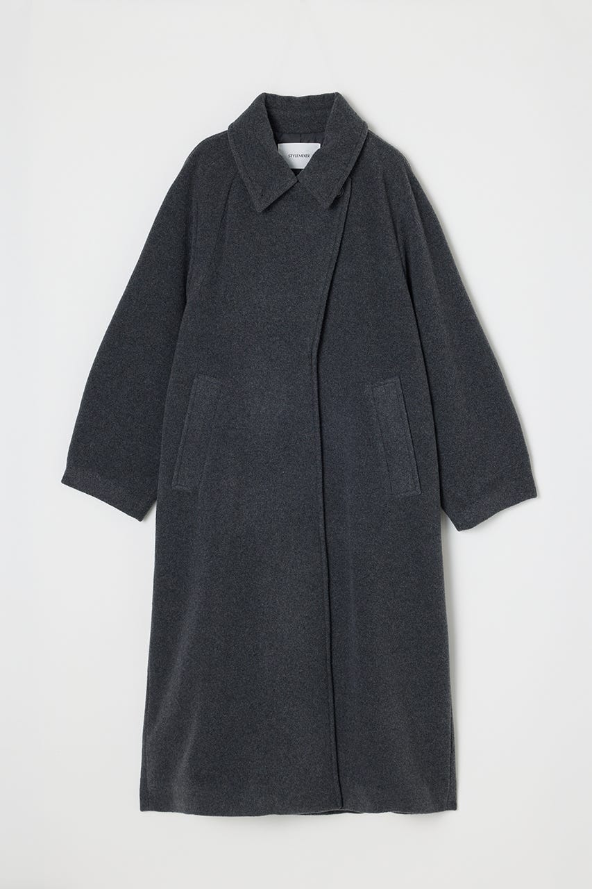 2WAYウールロングコート GRY M