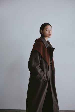 stylemixer ショール付きウールコート STYLEMIXER | パッファーテーラーコート (コート ) |SHEL'TTER