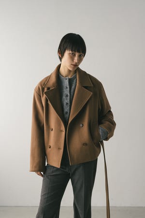 ウールベルトショートコート