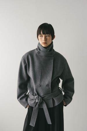 ウールベルトショートコート