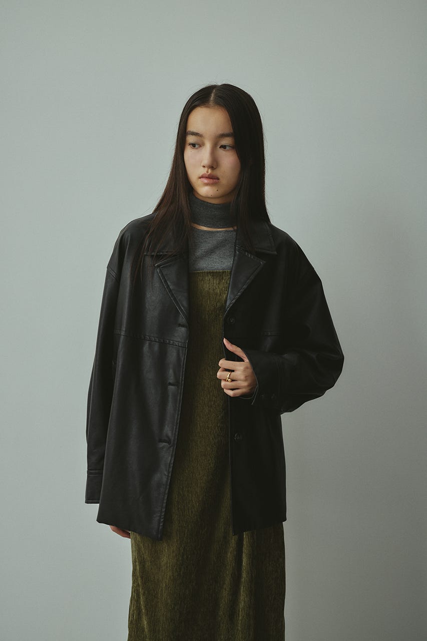 EMODA 合成皮革ジャケット Fサイズ 合皮ダブルライダースジャケット | レディース,アウター