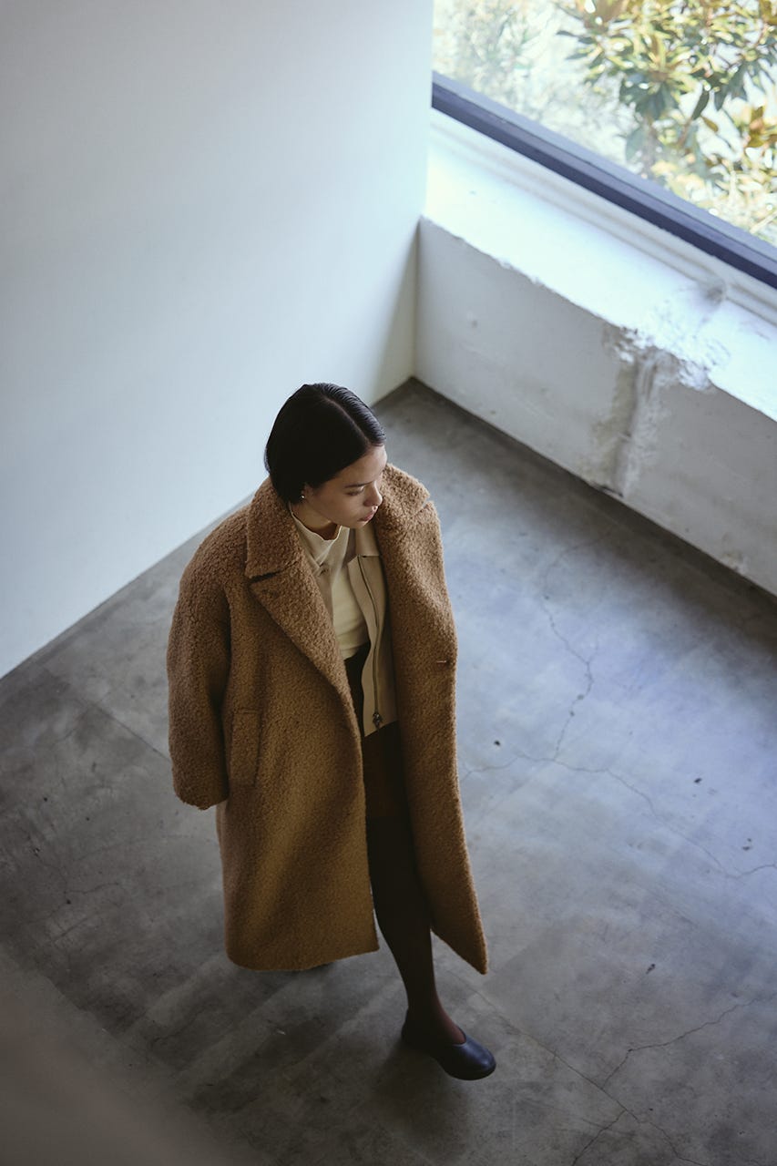 ブークレーベルトロングコート CAM M