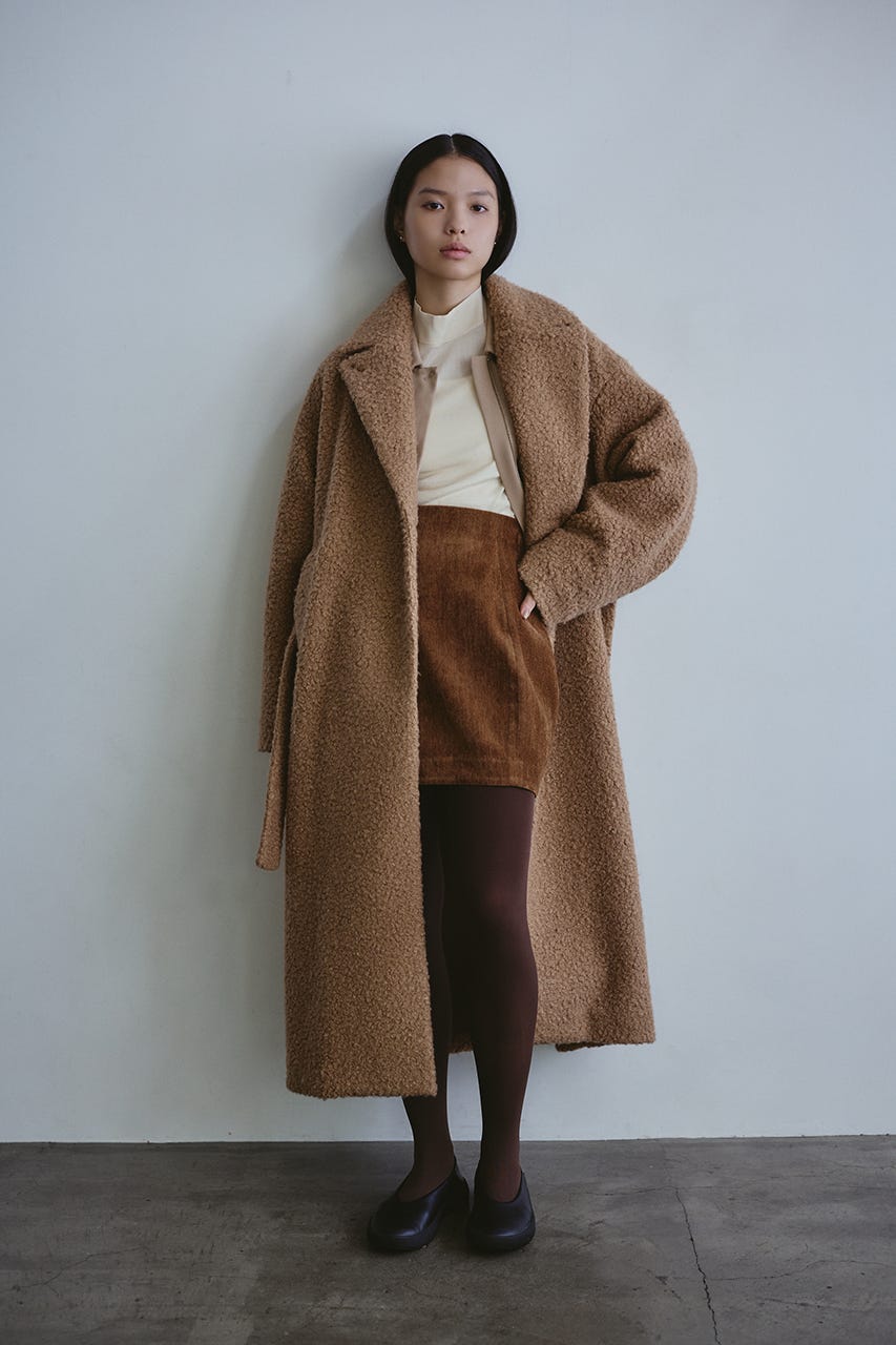 ブークレーベルトロングコート CAM M