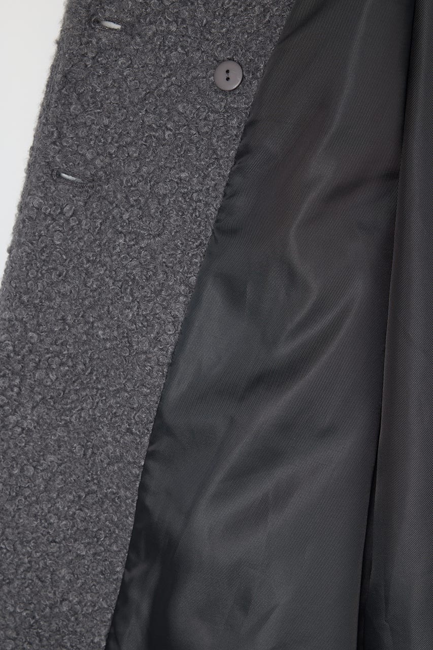 ブークレーベルトロングコート GRY S