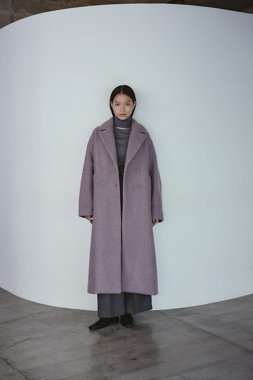 ブークレーベルトロングコート L/PUR S