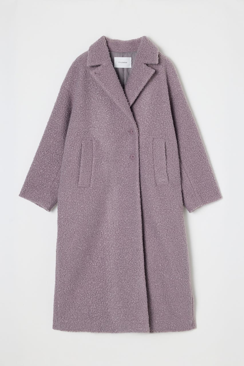 ブークレーベルトロングコート L/PUR S