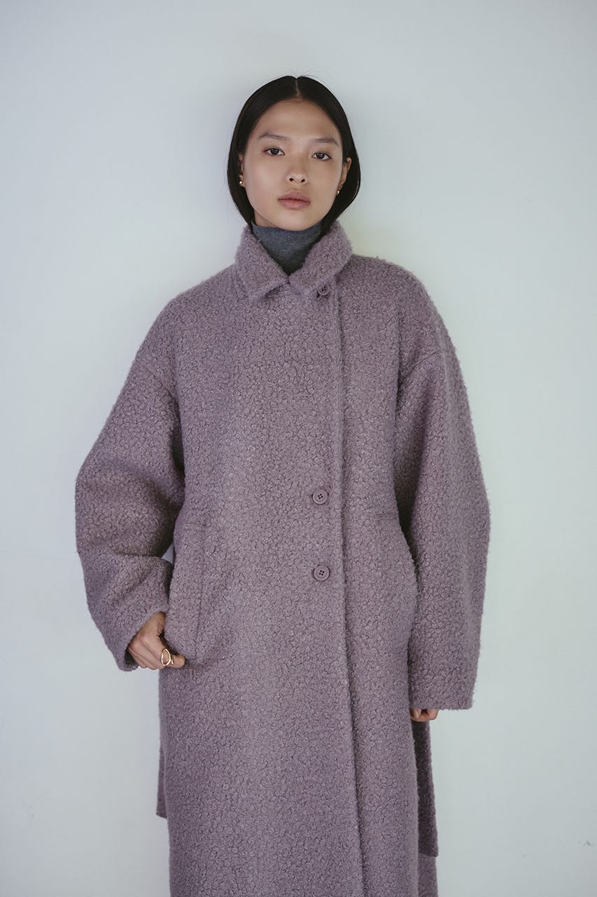 ブークレーベルトロングコート L/PUR S