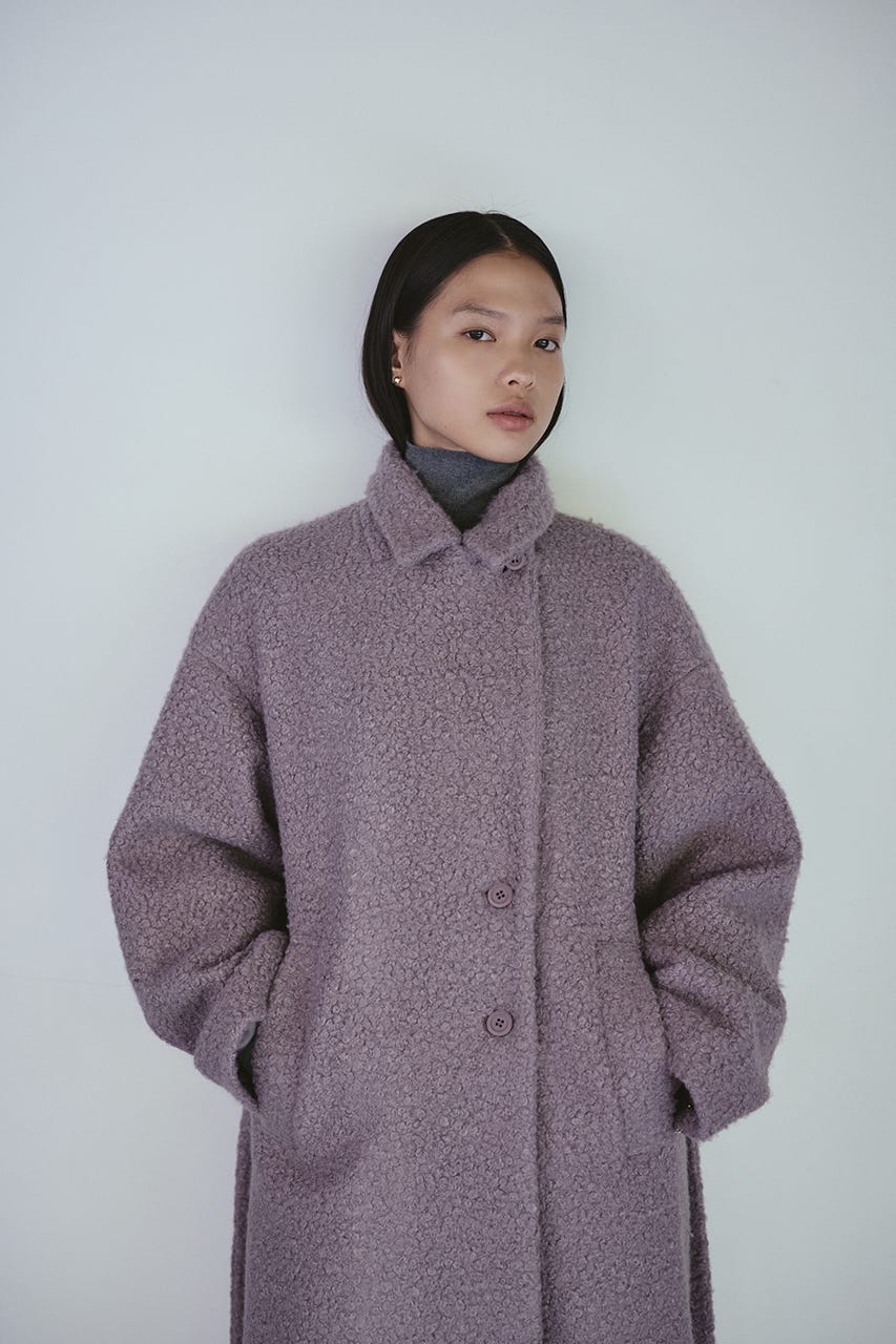 ブークレーベルトロングコート L/PUR S