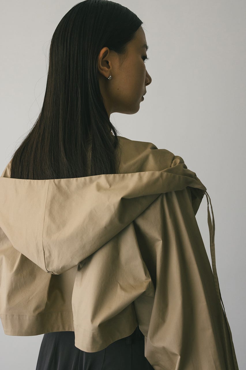 ビックフードショートジャケット BEG FREE