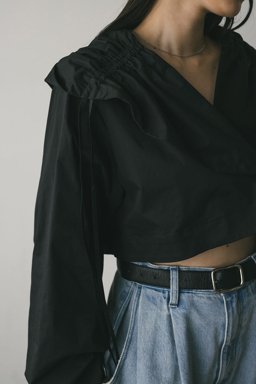 ビックフードショートジャケット BLK FREE