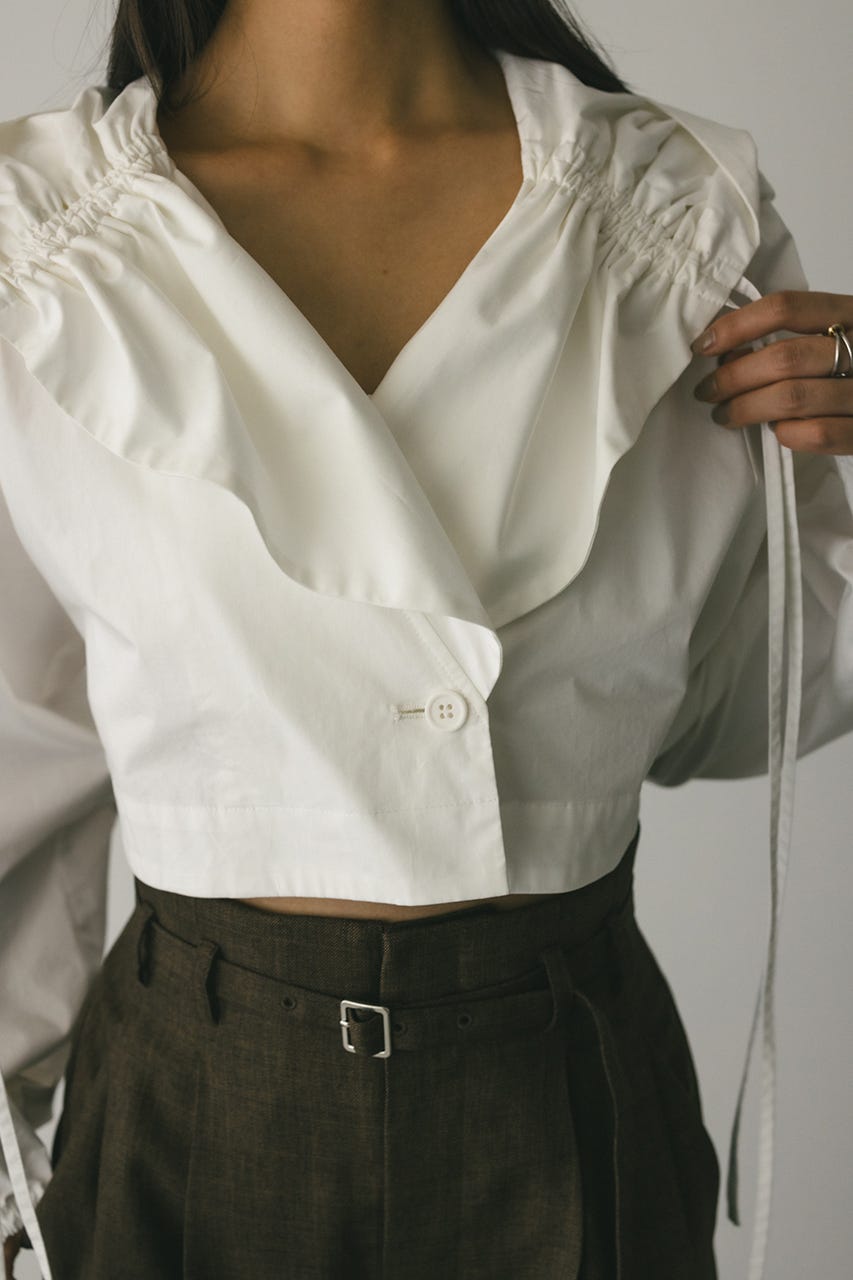 ビックフードショートジャケット WHT FREE