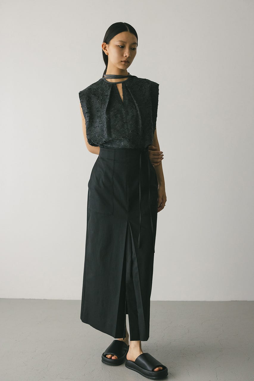 2WAYジャガードチョーカートップ GRY FREE