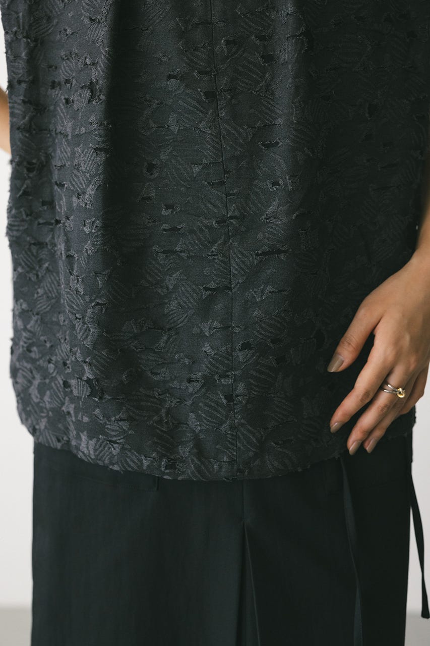 2WAYジャガードチョーカートップ GRY FREE