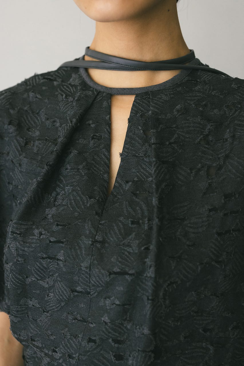 2WAYジャガードチョーカートップ GRY FREE