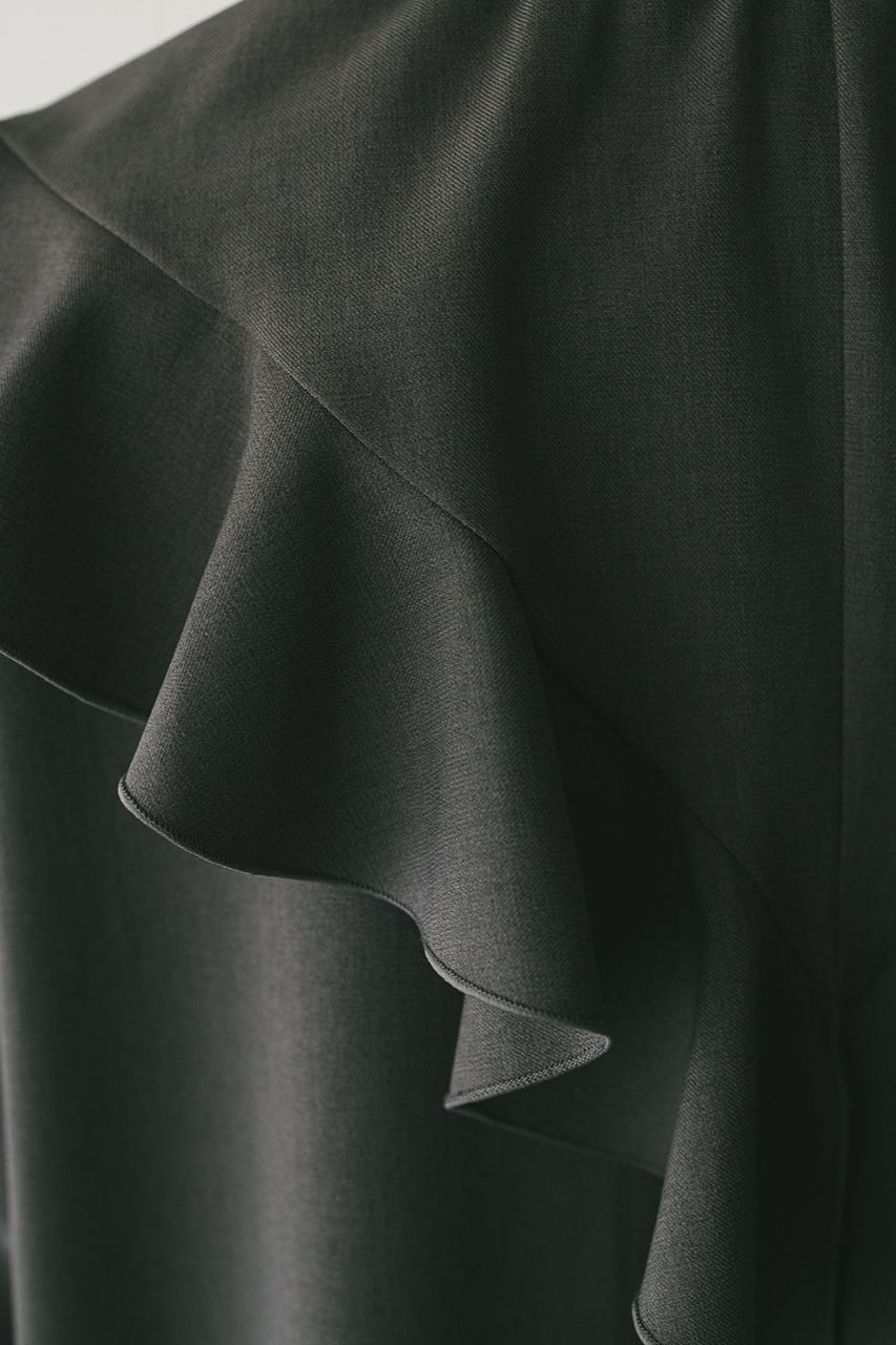 ラッフルカラーシャツ GRY FREE