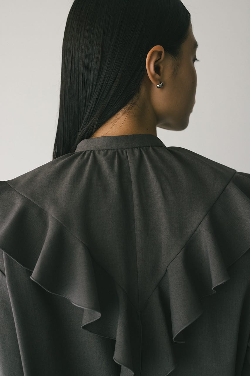 ラッフルカラーシャツ GRY FREE