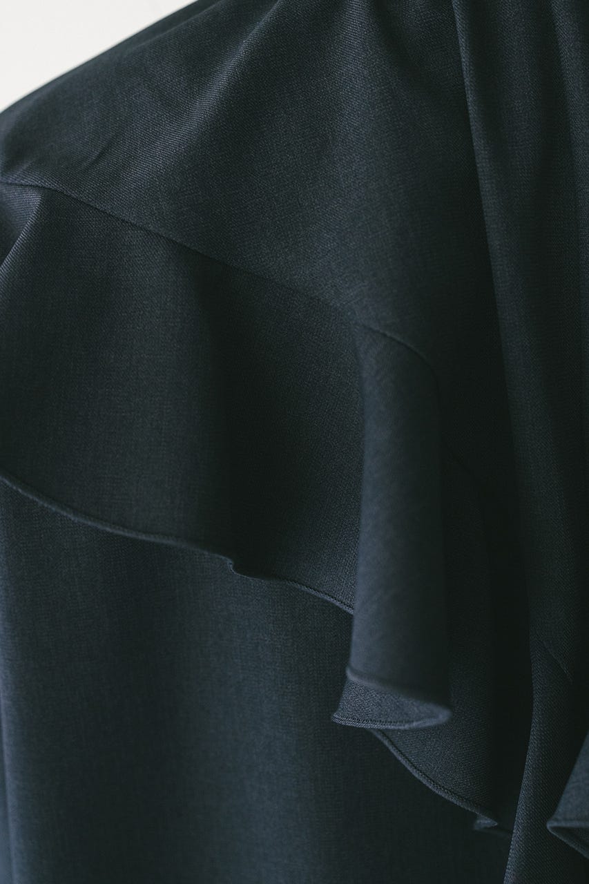 ラッフルカラーシャツ NVY FREE