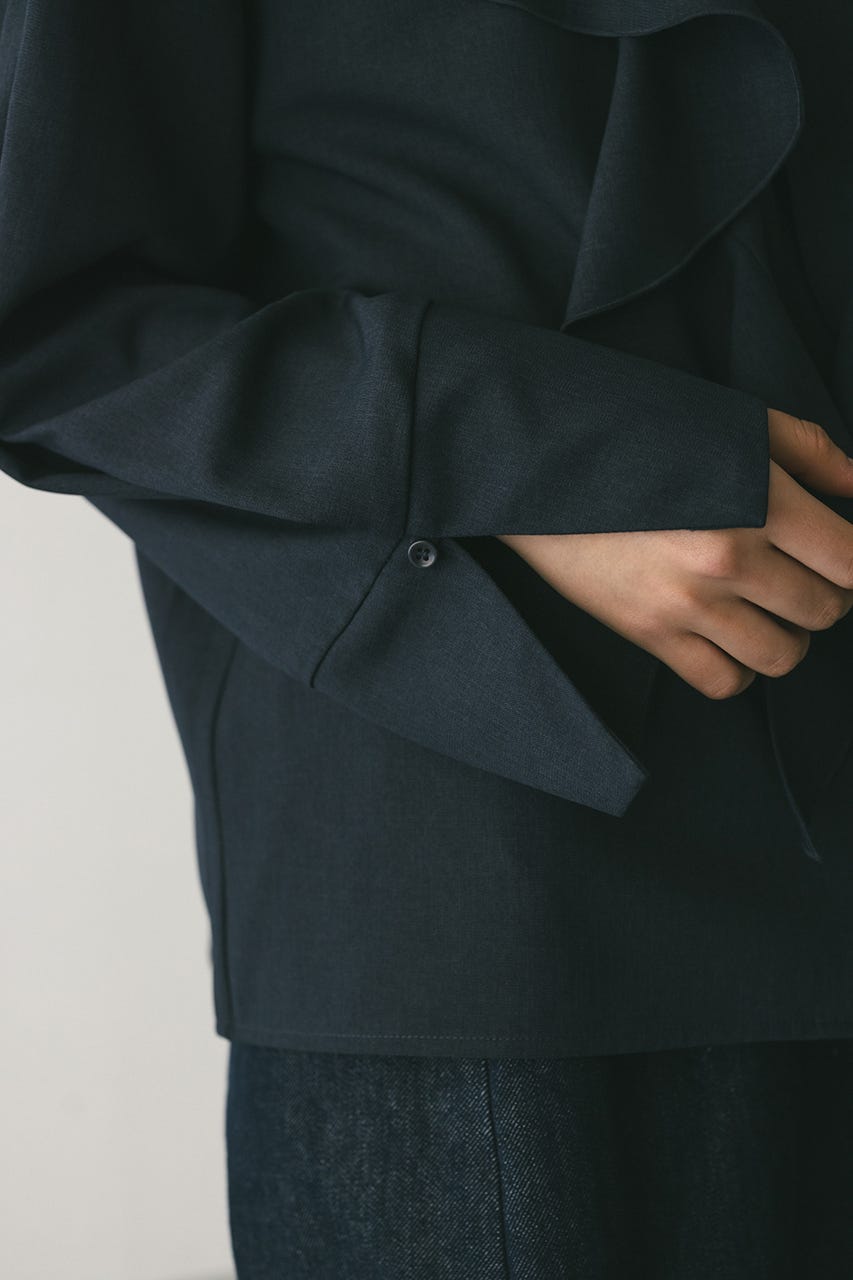 ラッフルカラーシャツ NVY FREE