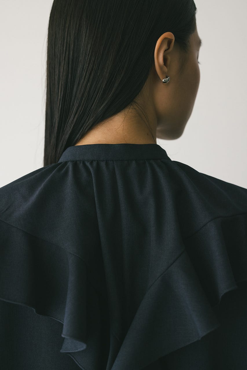 ラッフルカラーシャツ NVY FREE