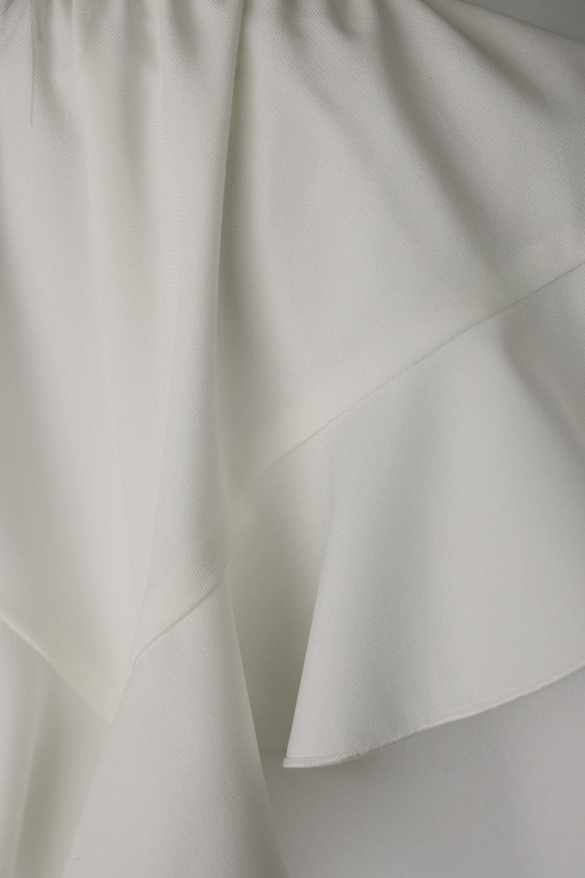 ラッフルカラーシャツ WHT FREE