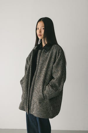 ツイードミディコート