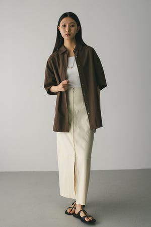 ハーフスリーブオーバーサイズシャツ