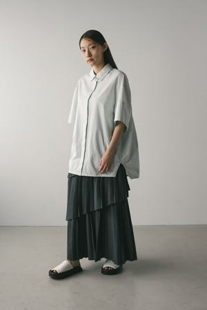 ハーフスリーブオーバーサイズシャツ