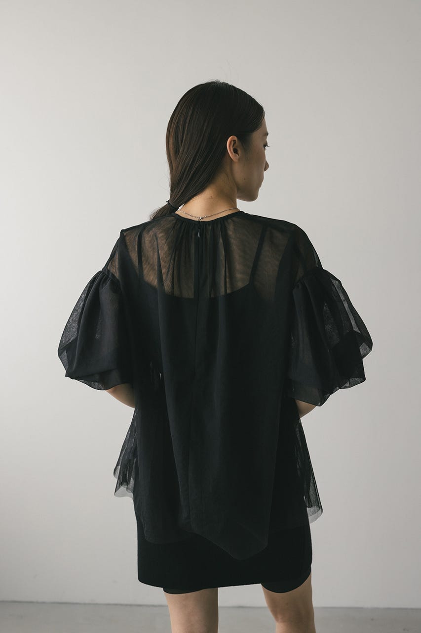AD2006 archive ギャザーチュールドッキングTシャツ 黒 楽天市場】【AUTUMN FAIR】M/Lサイズギャザーチュールドッキング
