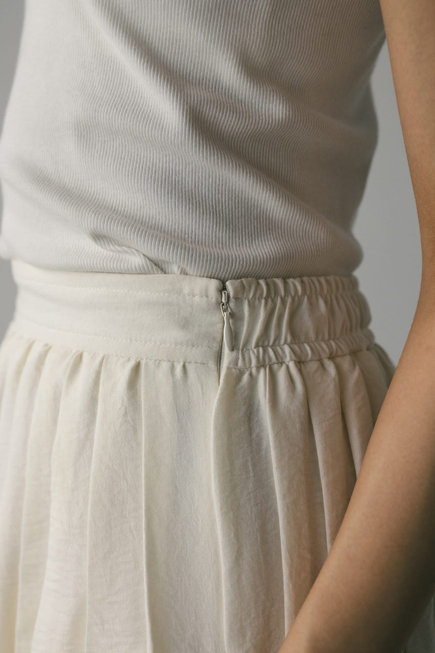 プリーツティアードスカート IVOY M