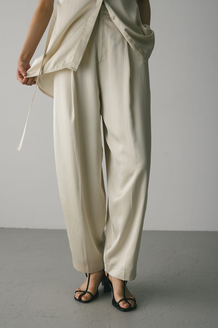 やややや STYLEMIXER | サテンタックフォルムパンツ (パンツ ) |SHEL'TTER