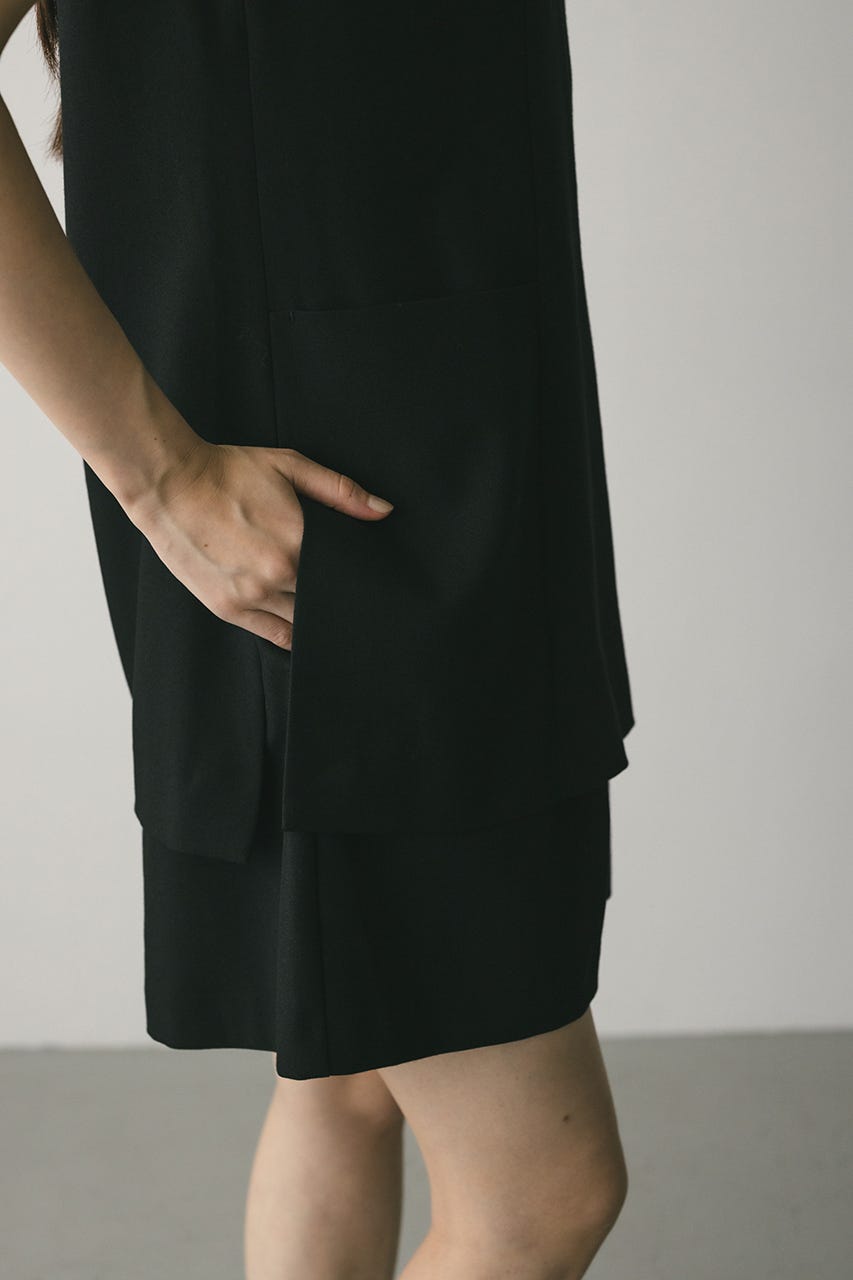 レイヤーベストショートオールインワン BLK M