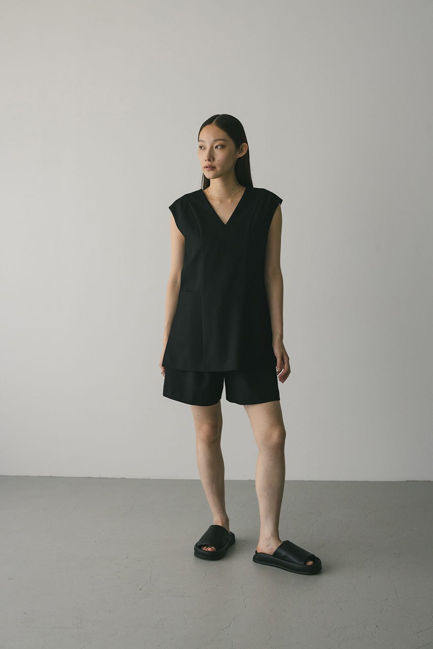 レイヤーベストショートオールインワン BLK M