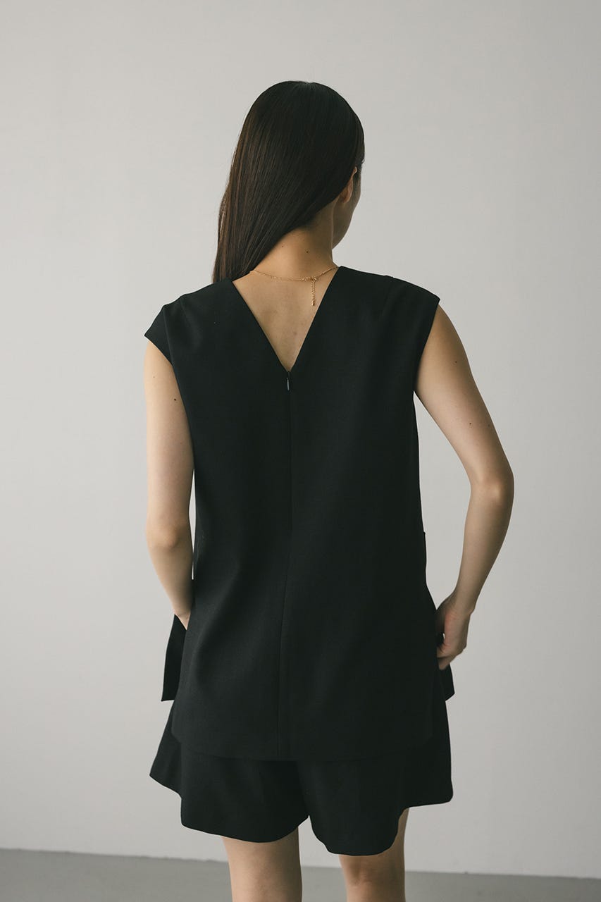 レイヤーベストショートオールインワン BLK M