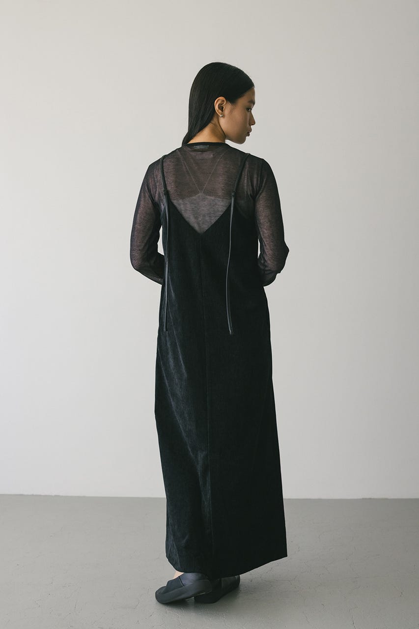 sheller シェリエ パイピングベロアワンピ STYLEMIXER | パイピングベロアキャミワンピース (ワンピース