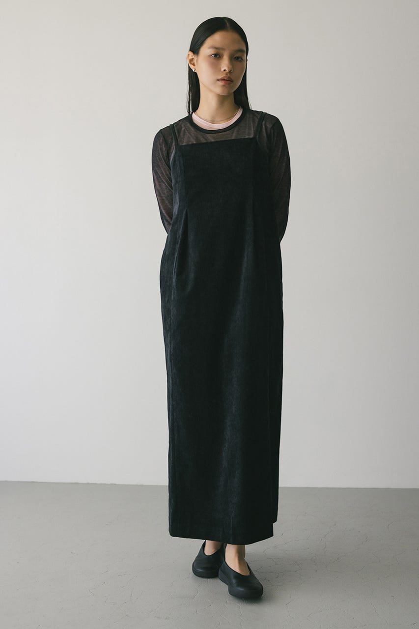 sheller シェリエ パイピングベロアワンピ STYLEMIXER | パイピングベロアキャミワンピース (ワンピース