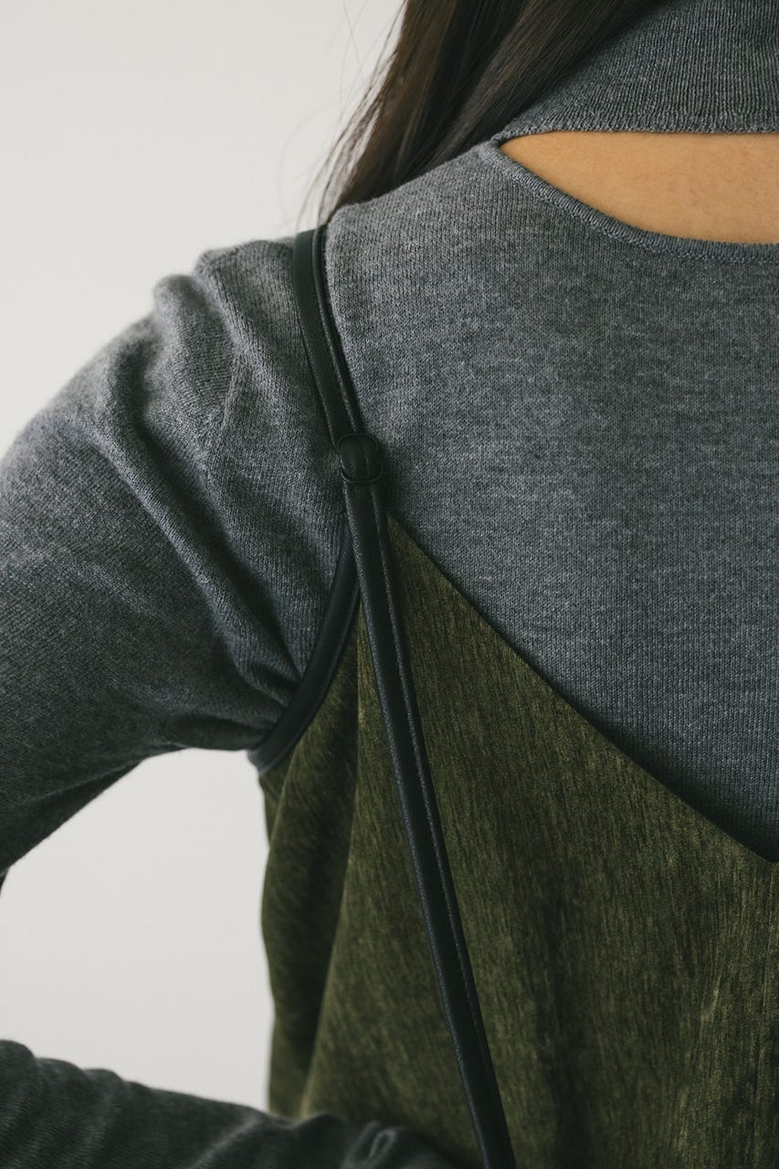 STYLEMIXER | パイピングベロアキャミワンピース (ワンピース