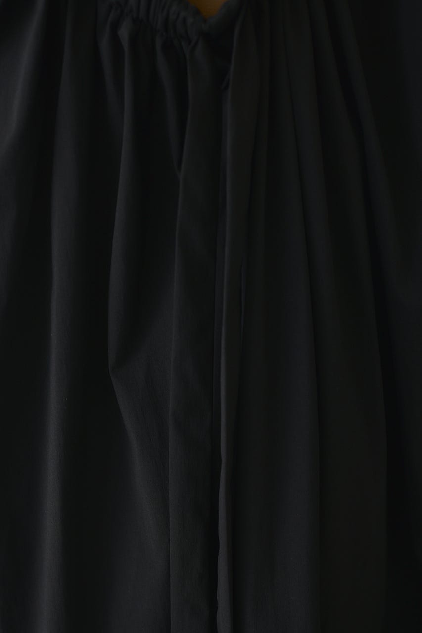 ACTIVE撥水ギャザーワンピース BLK M