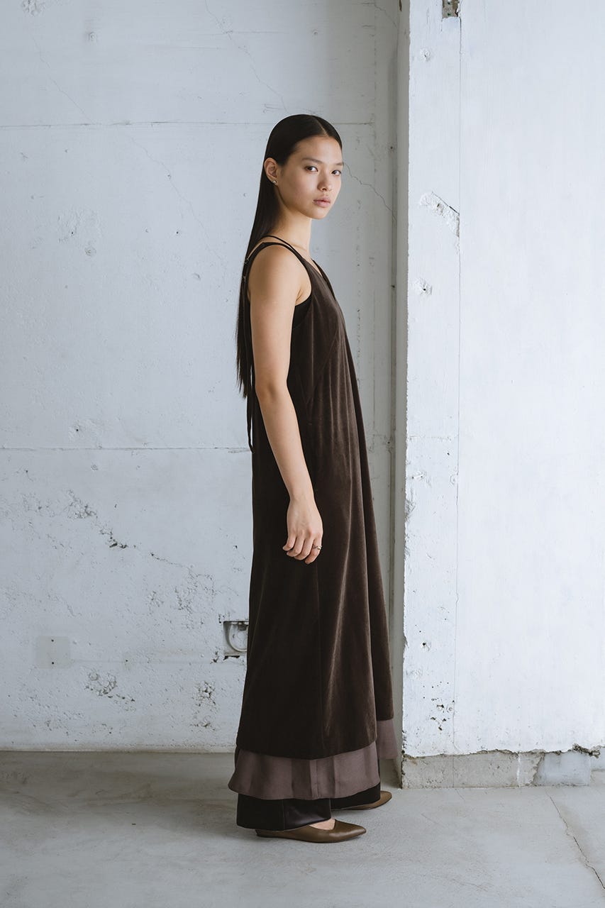 STYLEMIXER | ベロアレイヤーキャミワンピース (ワンピース