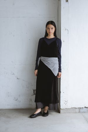 ベロアレイヤーキャミワンピース