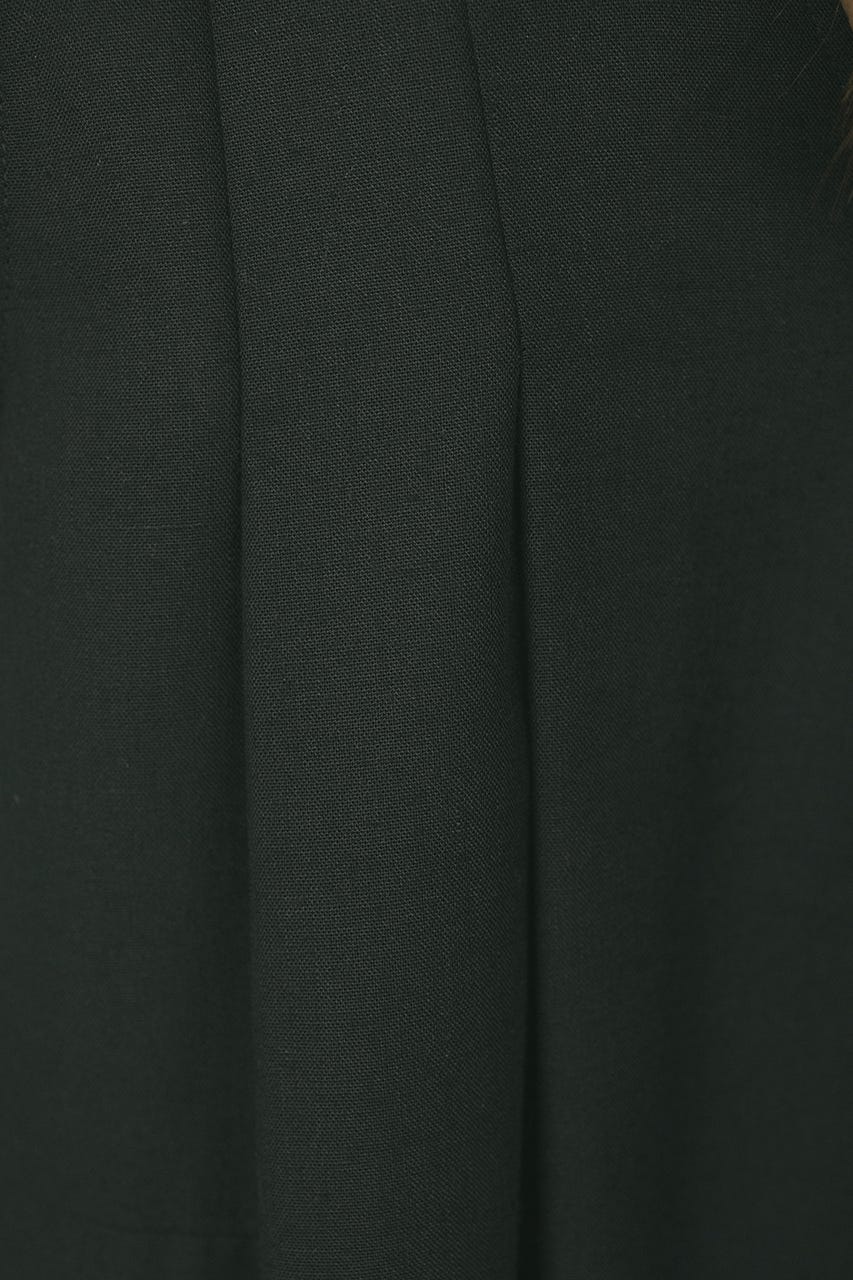 ビッグカラーフレアワンピース BLK M