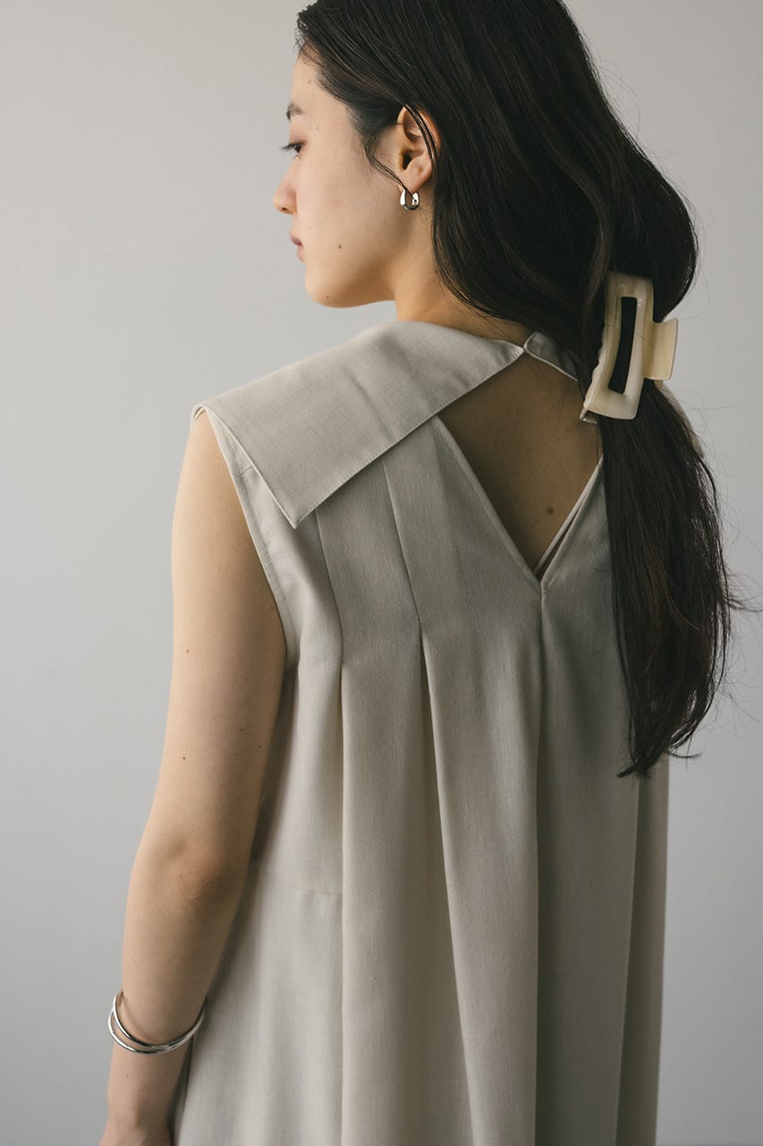 ビッグカラーフレアワンピース IVOY M