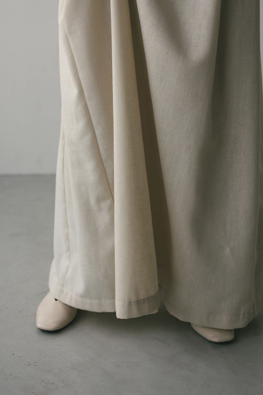 ビッグカラーフレアワンピース IVOY M