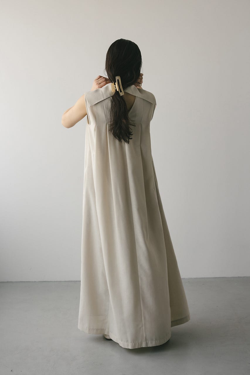 ビッグカラーフレアワンピース IVOY M