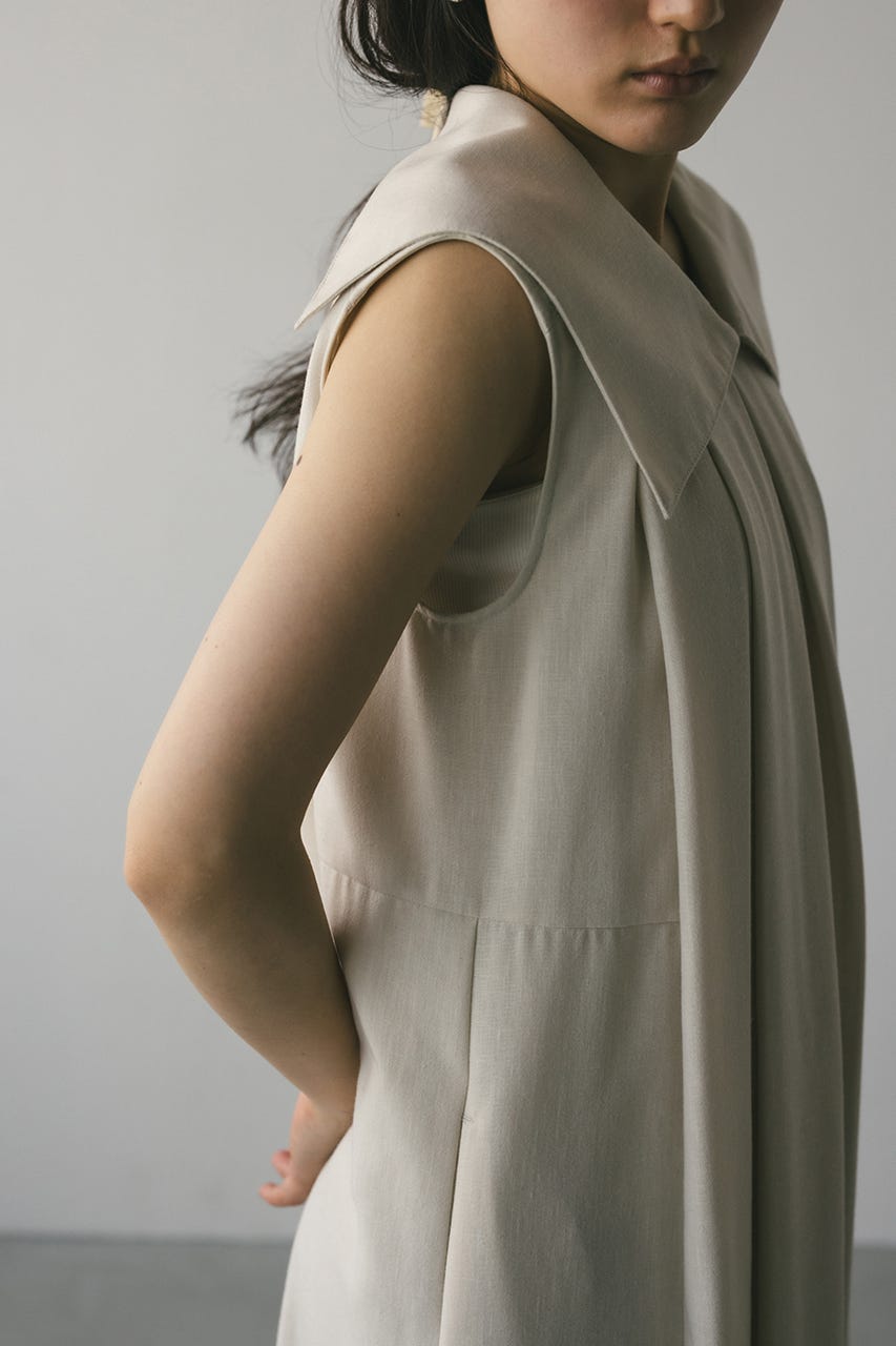 ビッグカラーフレアワンピース IVOY M